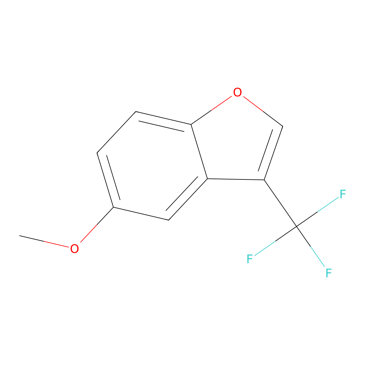 5-Methoxy-3-(trifluoromethyl)benzofuran molecular structure, CAS 1400764-48-8