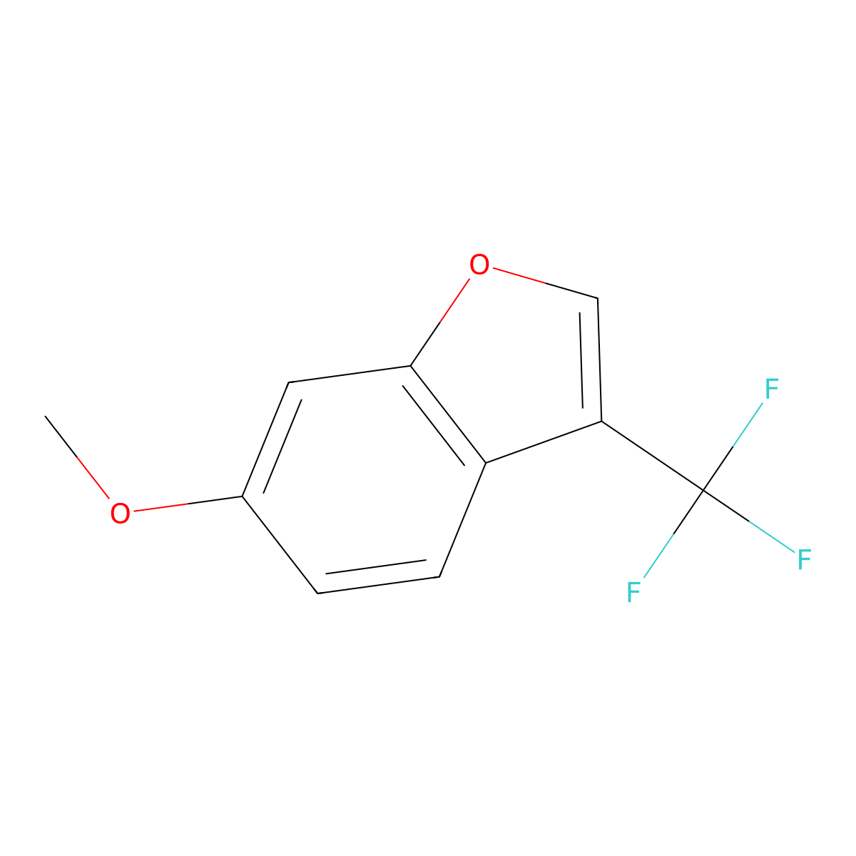 6-Methoxy-3-(trifluoromethyl)benzofuran molecular structure, CAS 1400764-54-6