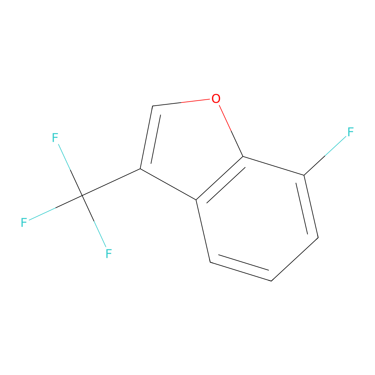 7-Fluoro-3-(trifluoromethyl)benzofuran molecular structure, CAS 1400764-58-0