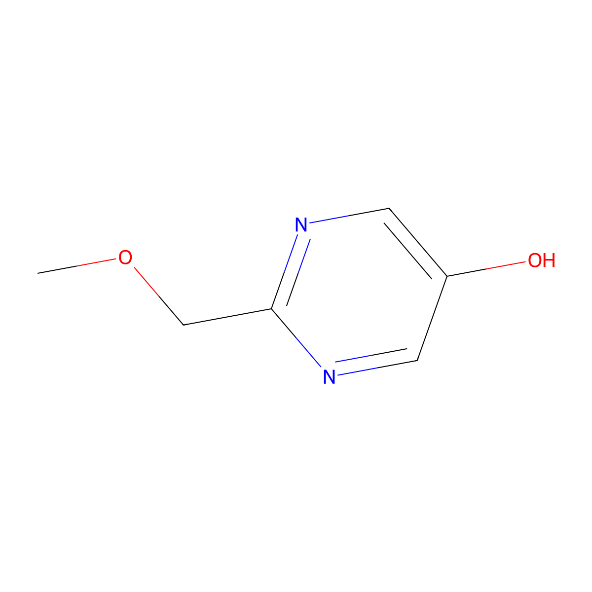 2-(Methoxymethyl)pyrimidin-5-ol molecular structure, CAS 1400807-88-6