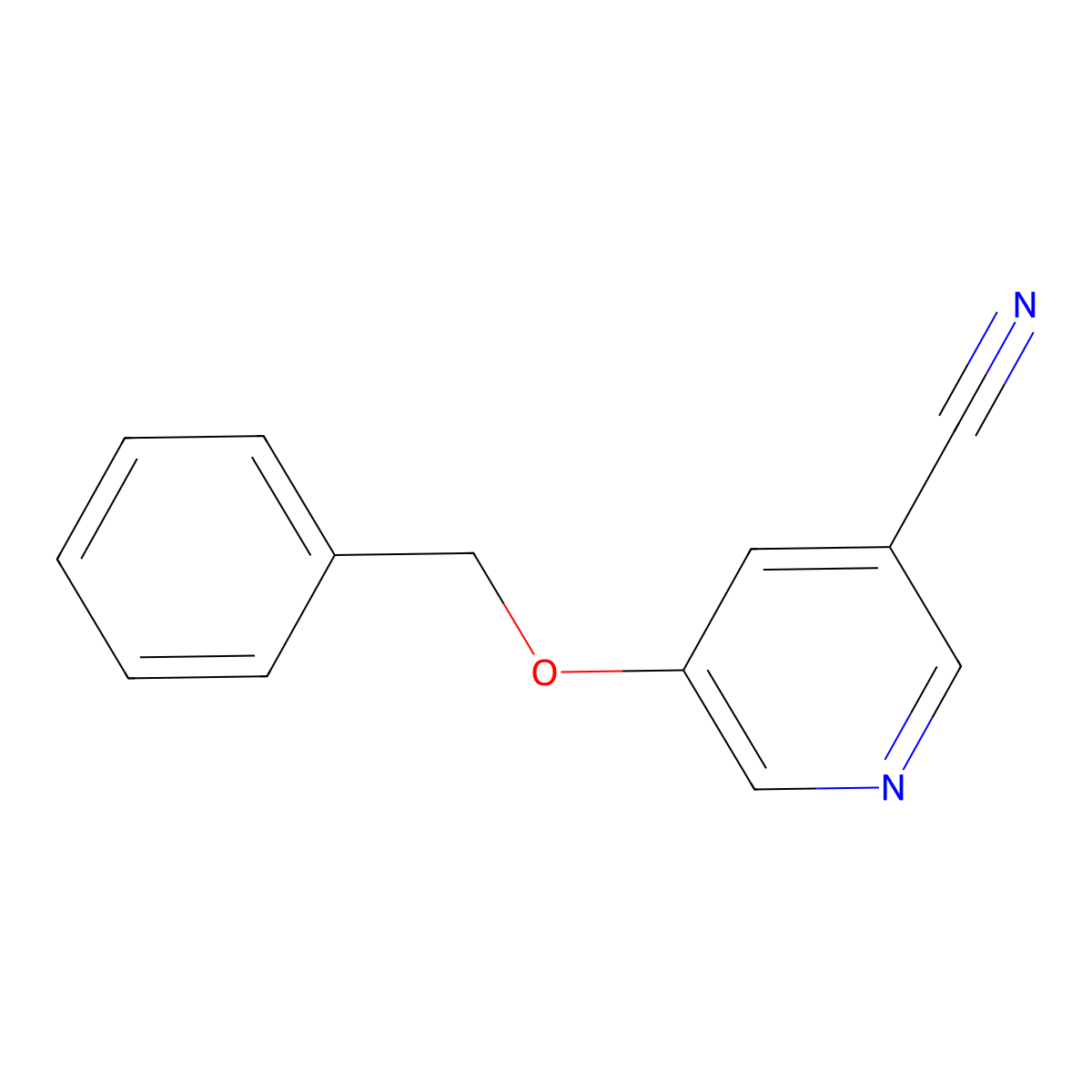 5-(Benzyloxy)nicotinonitrile molecular structure, CAS 1400807-96-6