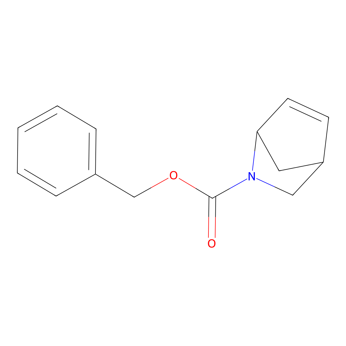 benzyl (1R,4S)-2-azabicyclo[2.2.1]hept-5-ene-2-carboxylate molecular structure, CAS 1400808-07-2