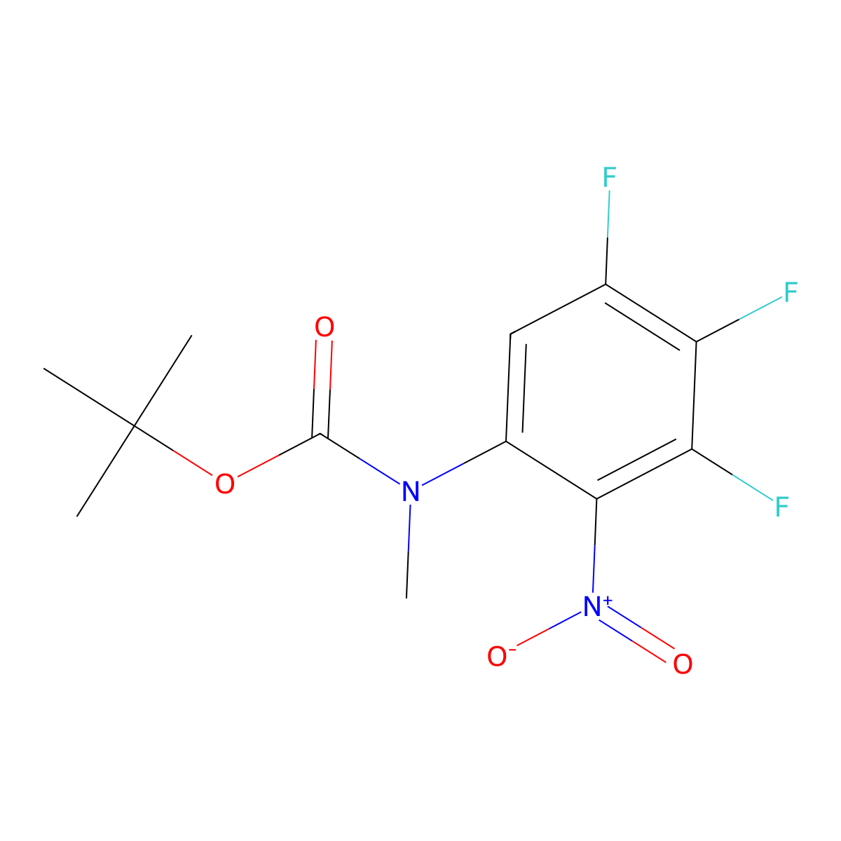 tert-Butyl methyl(3,4,5-trifluoro-2-nitrophenyl)carbamate molecular structure, CAS 1400808-71-0