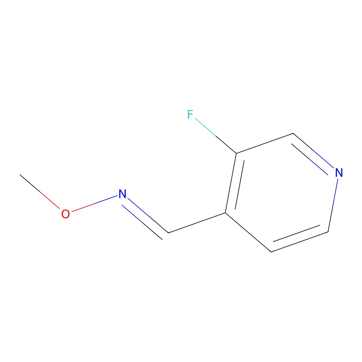 3-Fluoroisonicotinaldehyde O-methyl oxime molecular structure, CAS 1400813-61-7