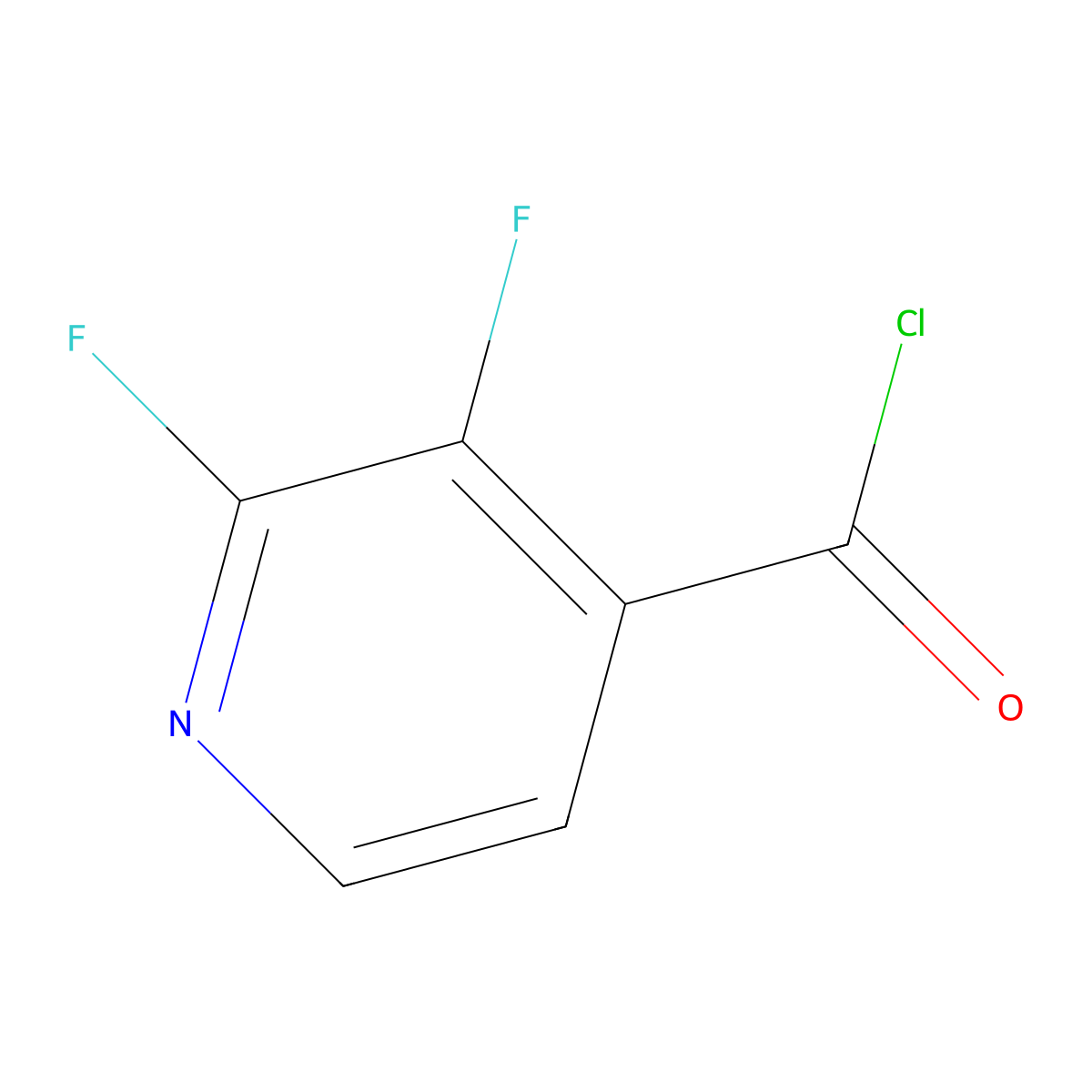 2,3-Difluoropyridine-4-carbonyl chloride molecular structure, CAS 1400818-53-2