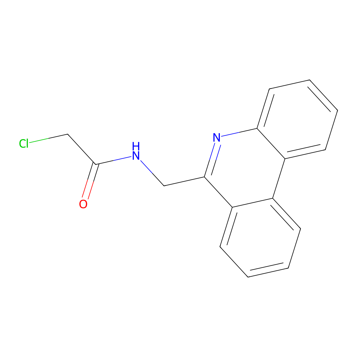2-Chloro-N-(phenanthridin-6-ylmethyl)acetamide molecular structure, CAS 1400866-15-0