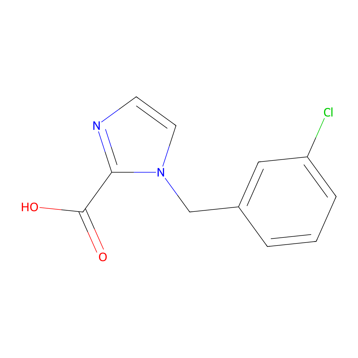 1-(3-Chlorobenzyl)-1H-imidazole-2-carboxylic acid molecular structure, CAS 1400872-09-4