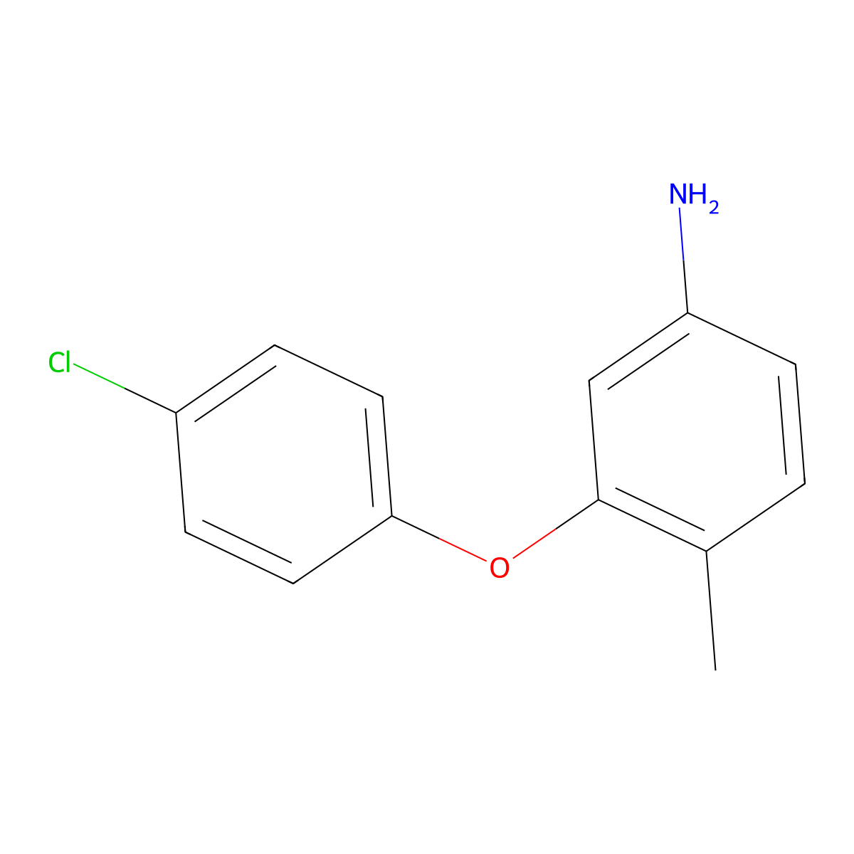 3-(4-Chlorophenoxy)-4-methylaniline molecular structure, CAS 1400872-19-6