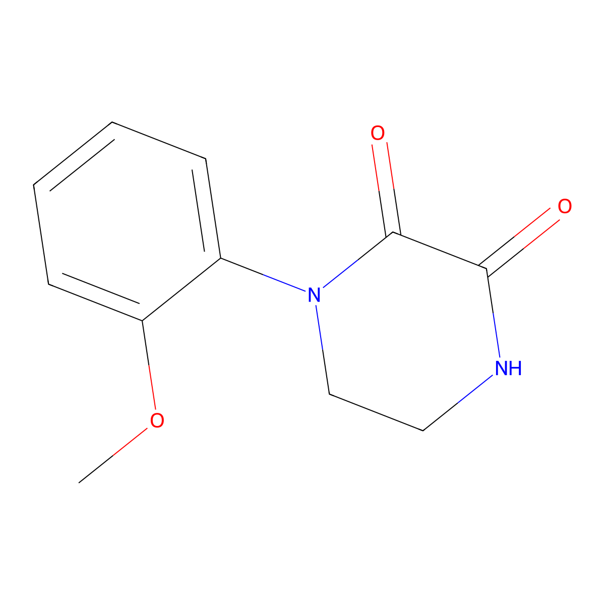 1-(2-Methoxyphenyl)piperazine-2,3-dione molecular structure, CAS 1400872-20-9