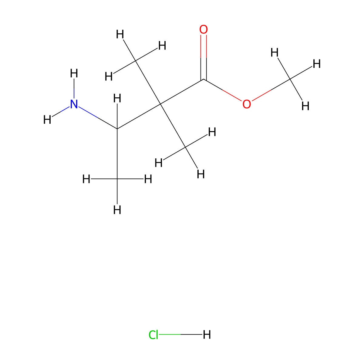 Methyl 3-amino-2,2-dimethylbutanoate hydrochloride molecular structure, CAS 1400877-67-9