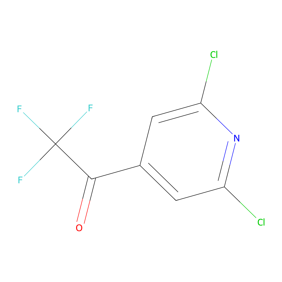 1-(2,6-Dichloropyridin-4-yl)-2,2,2-trifluoroethan-1-one molecular structure, CAS 1400879-84-6