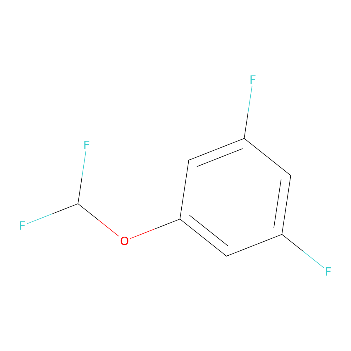 1-(Difluoromethoxy)-3,5-difluorobenzene molecular structure, CAS 1400899-01-5