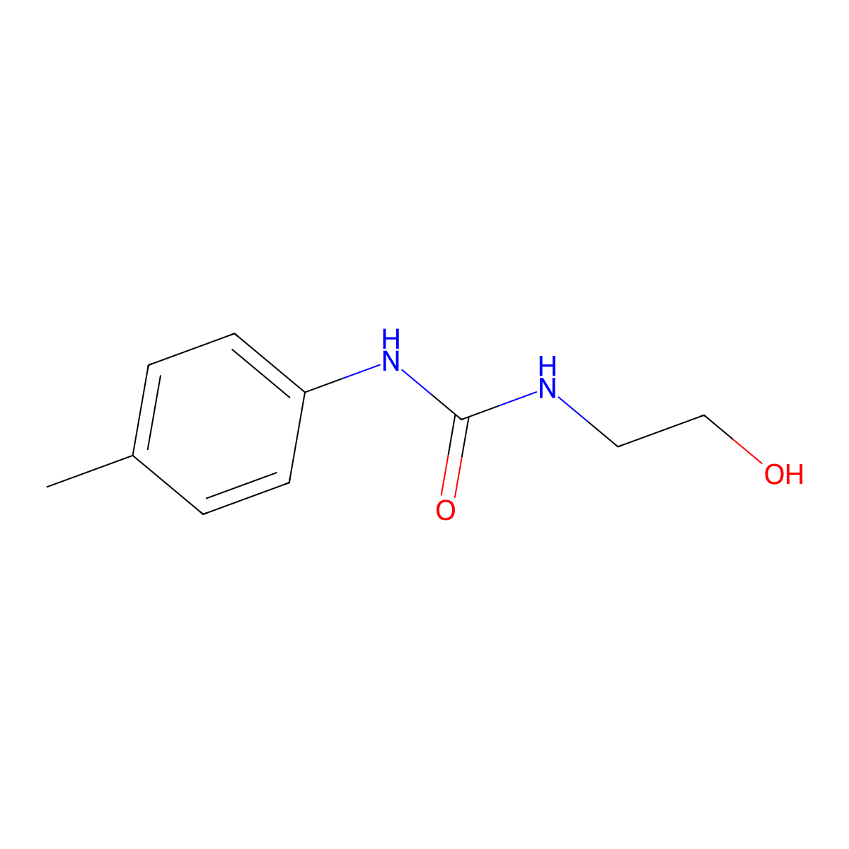 1-(2-Hydroxyethyl)-3-(4-methylphenyl)urea molecular structure, CAS 14009-33-7