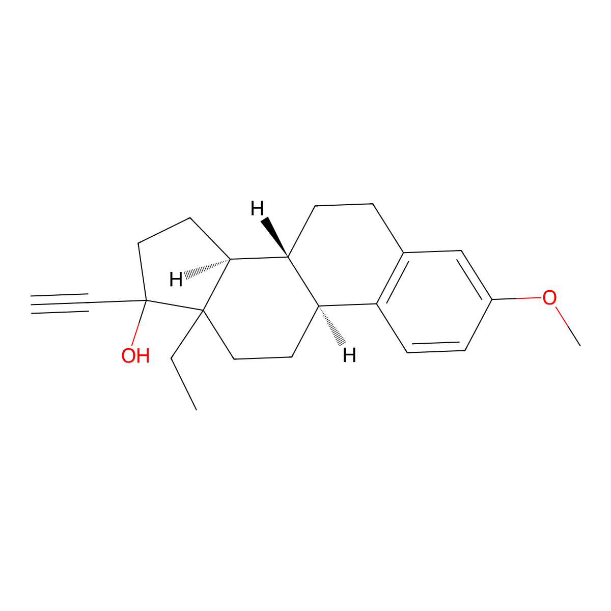 18-Methylmestranol molecular structure, CAS 14009-70-2