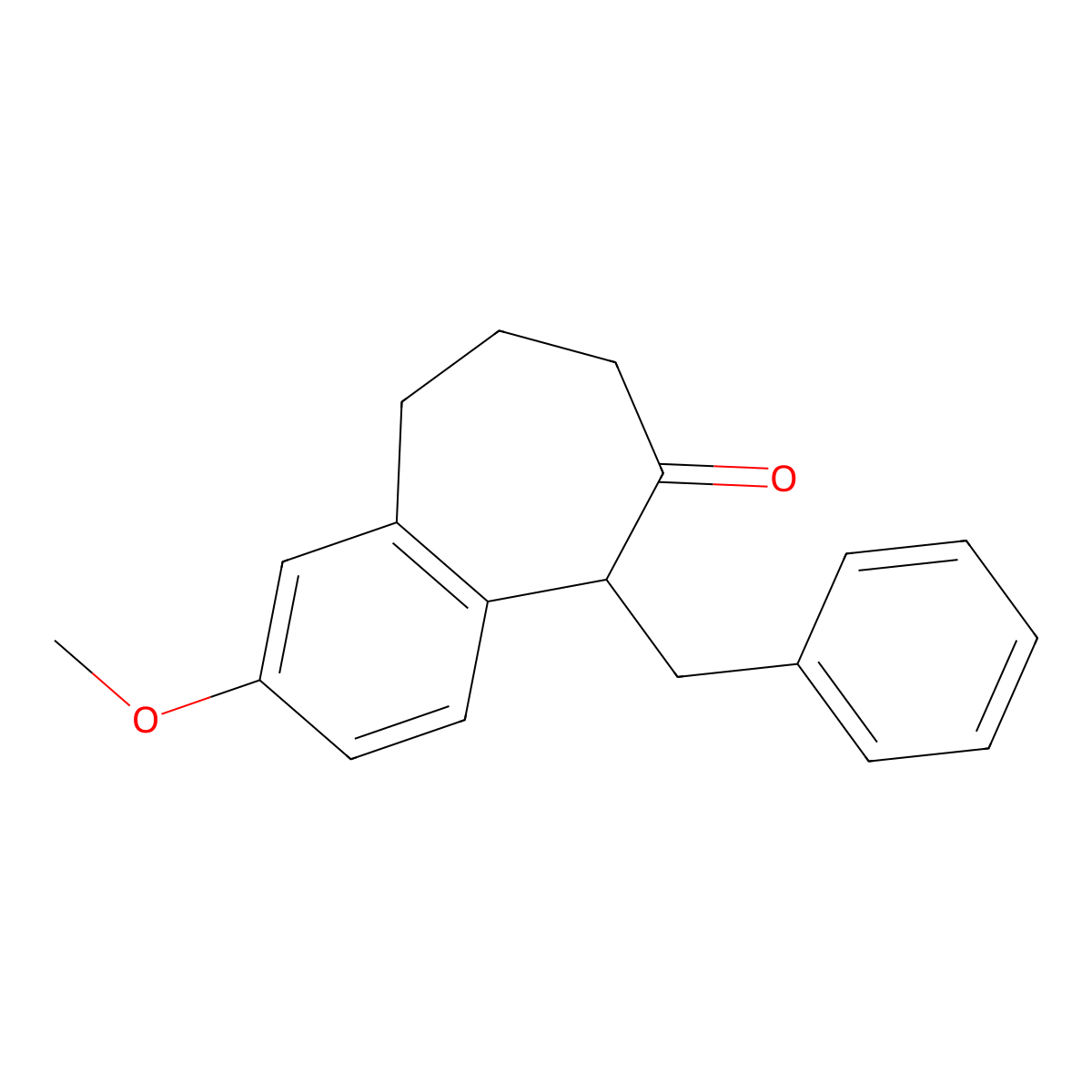 5-Benzyl-2-methoxy-8,9-dihydro-5H-benzo[7]annulen-6(7H)-one molecular structure, CAS 1400926-18-2