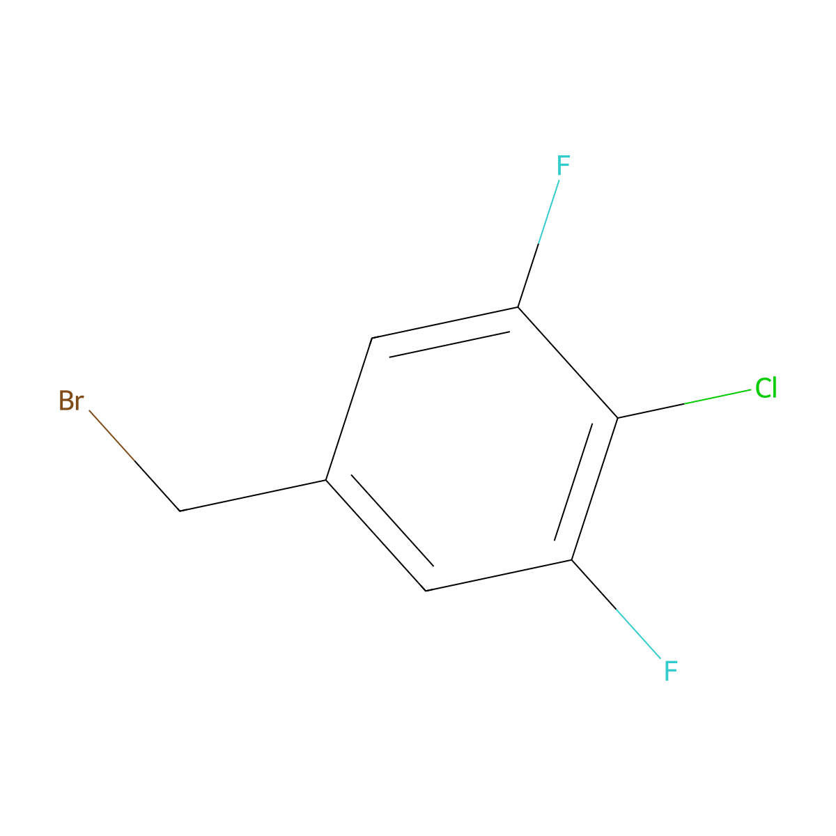 4-Chloro-3,5-difluorobenzyl bromide molecular structure, CAS 1400991-56-1