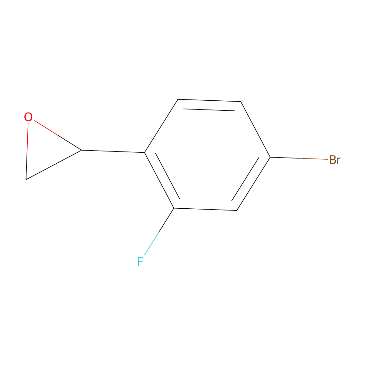 2-(4-Bromo-2-fluorophenyl)oxirane molecular structure, CAS 1400997-76-3