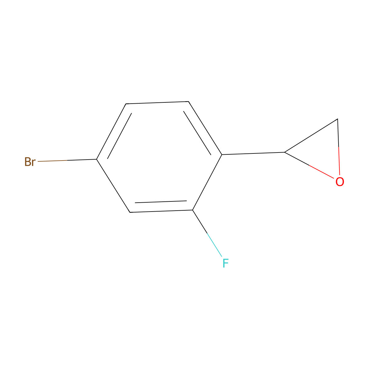 2-(4-Bromo-2-fluorophenyl)oxirane molecular structure, CAS 1400997-76-3