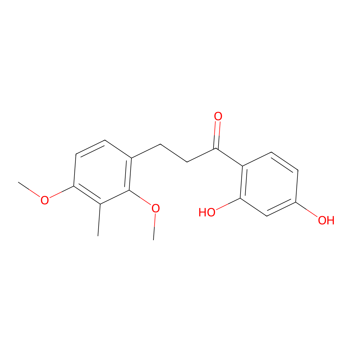 1-(2,4-Dihydroxyphenyl)-3-(2,4-dimethoxy-3-methylphenyl)propan-1-one molecular structure, CAS 1400999-35-0