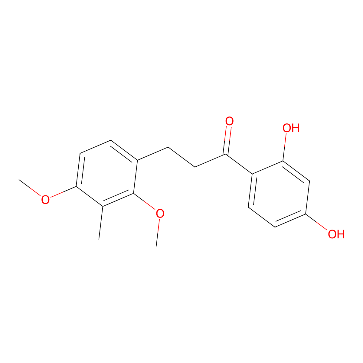 1-(2,4-Dihydroxyphenyl)-3-(2,4-dimethoxy-3-methylphenyl)propan-1-one molecular structure, CAS 1400999-35-0