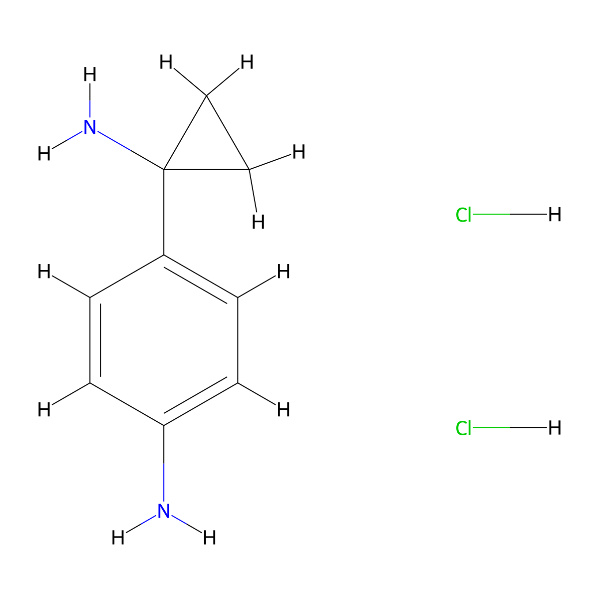 4-(1-Amino-cyclopropyl)-phenylamine dihydrochloride molecular structure, CAS 1400999-64-5