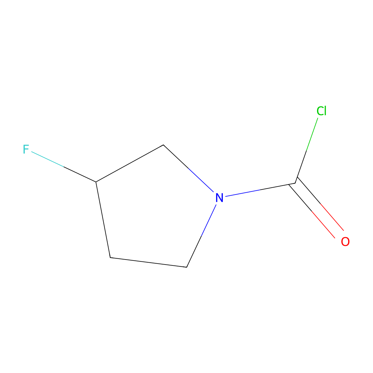 (3S)-3-fluoropyrrolidine-1-carbonyl chloride molecular structure, CAS 1401005-35-3