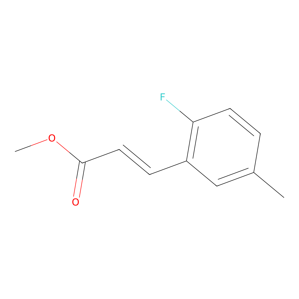 Methyl (2e)-3-(2-fluoro-5-methylphenyl)prop-2-enoate molecular structure, CAS 1401015-44-8