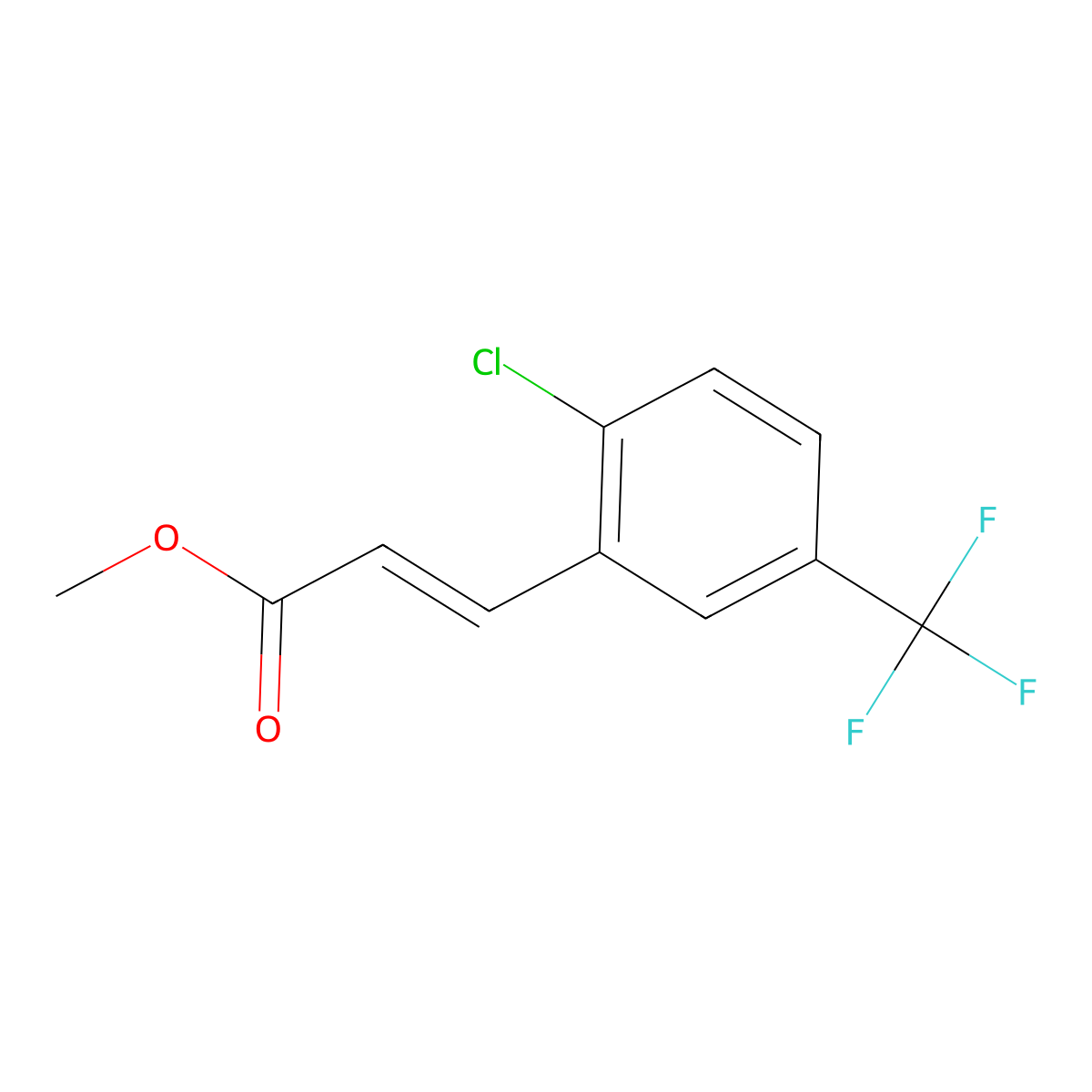 2-Chloro-5-(trifluoromethyl)cinnamic acid methyl ester molecular structure, CAS 1401024-30-3