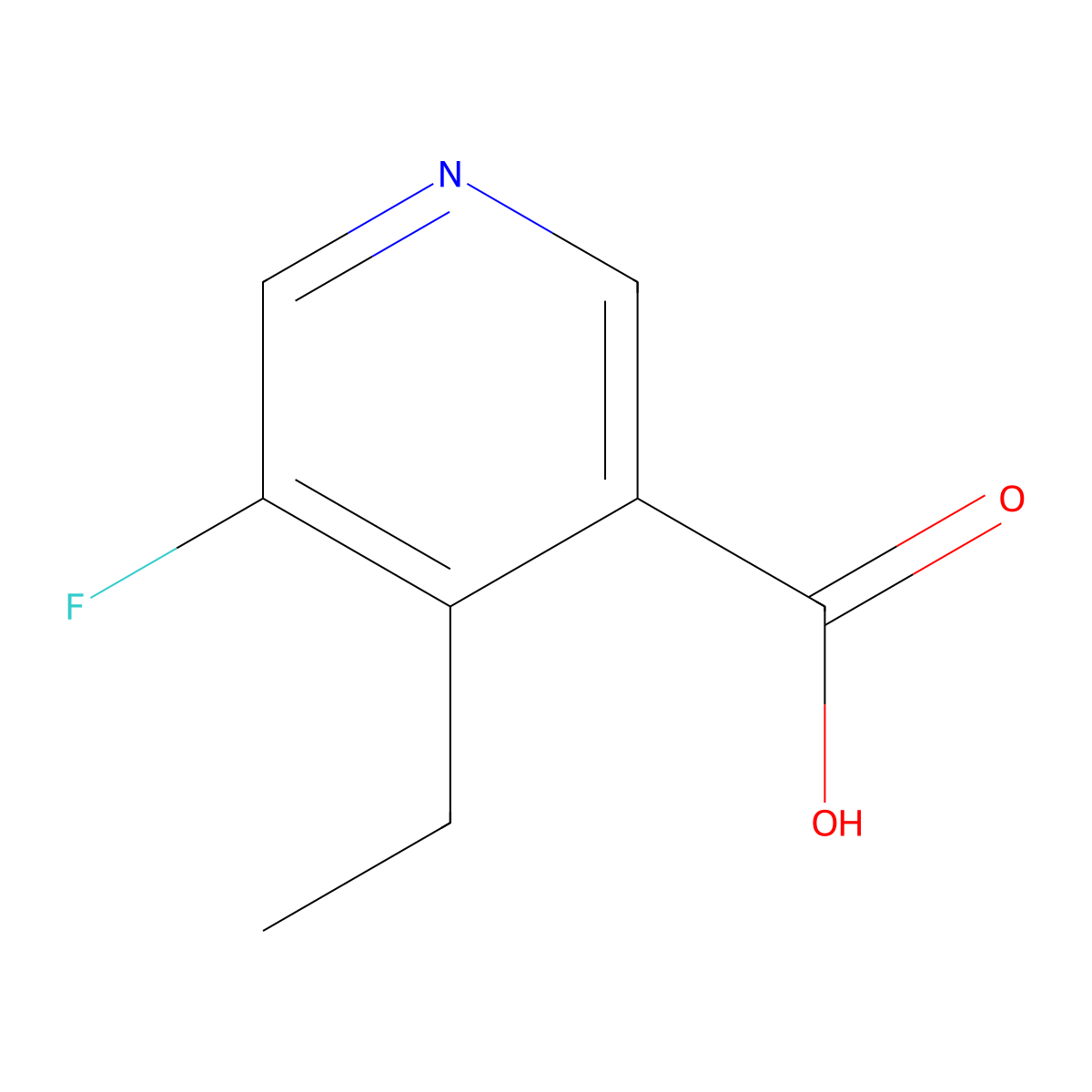 4-Ethyl-5-fluoronicotinic acid molecular structure, CAS 1401026-09-2