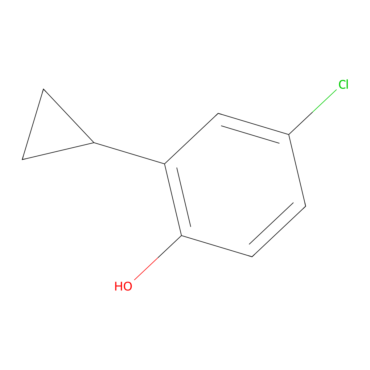 4-Chloro-2-cyclopropylphenol molecular structure, CAS 1401065-66-4