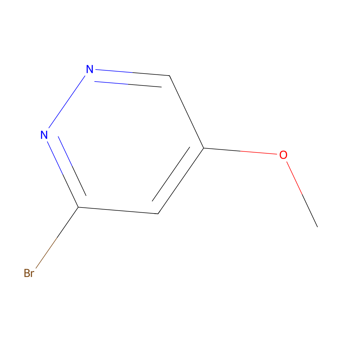 3-Bromo-5-methoxypyridazine molecular structure, CAS 1401081-54-6