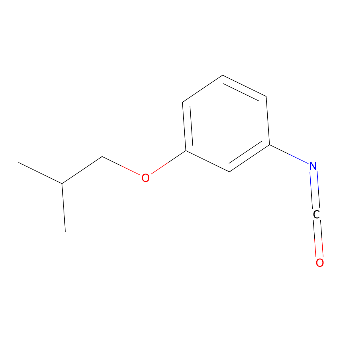 1-Isocyanato-3-(2-methylpropoxy)benzene molecular structure, CAS 1401091-56-2