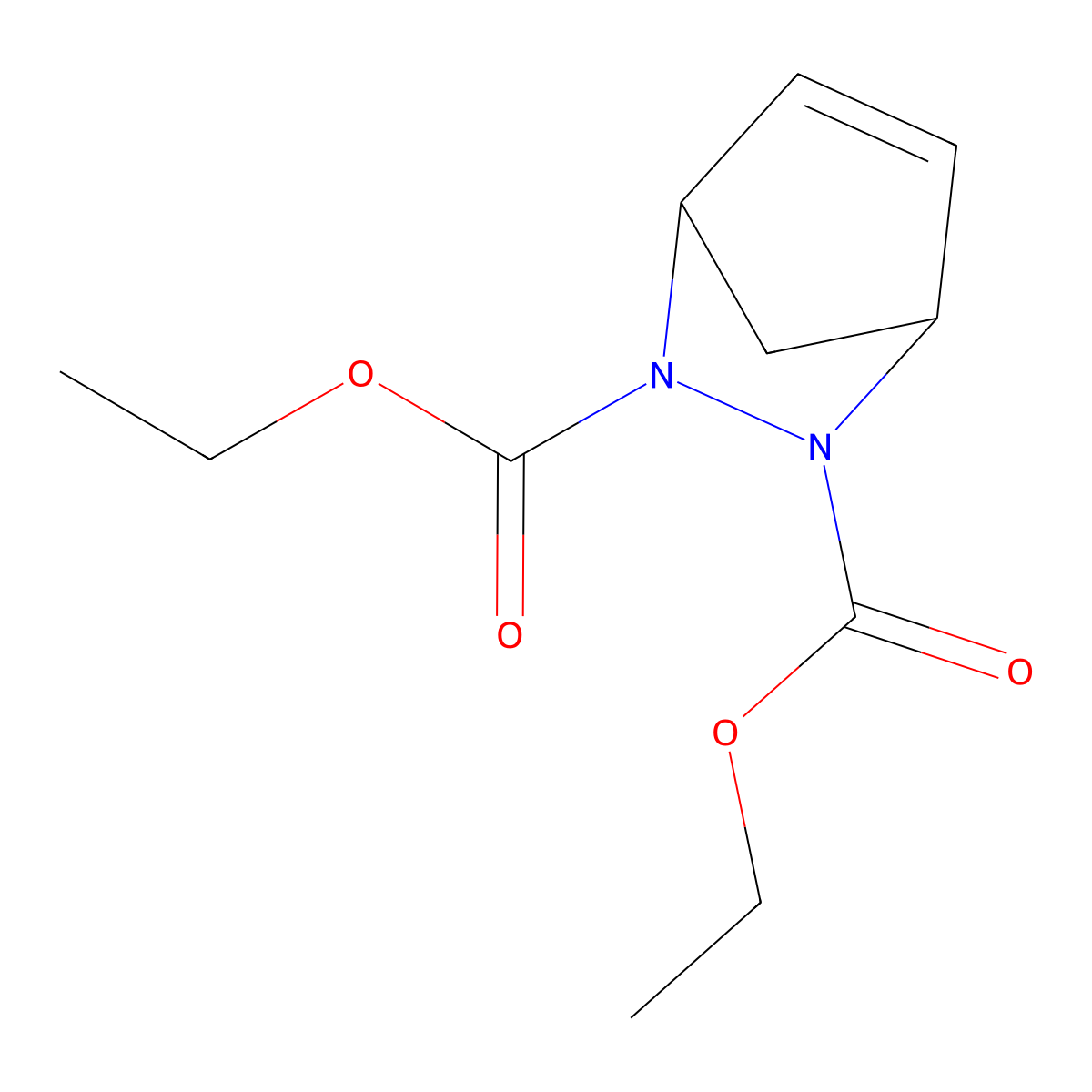 Diethyl 2,3-diazabicyclo[2.2.1]hept-5-ene-2,3-dicarboxylate molecular structure, CAS 14011-60-0