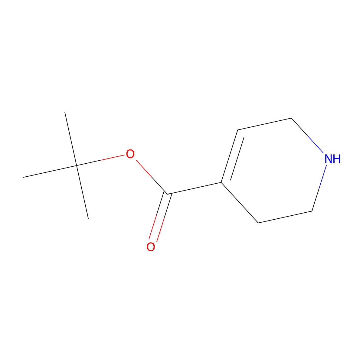 Tert-butyl 1,2,3,6-tetrahydropyridine-4-carboxylate molecular structure, CAS 1401105-52-9