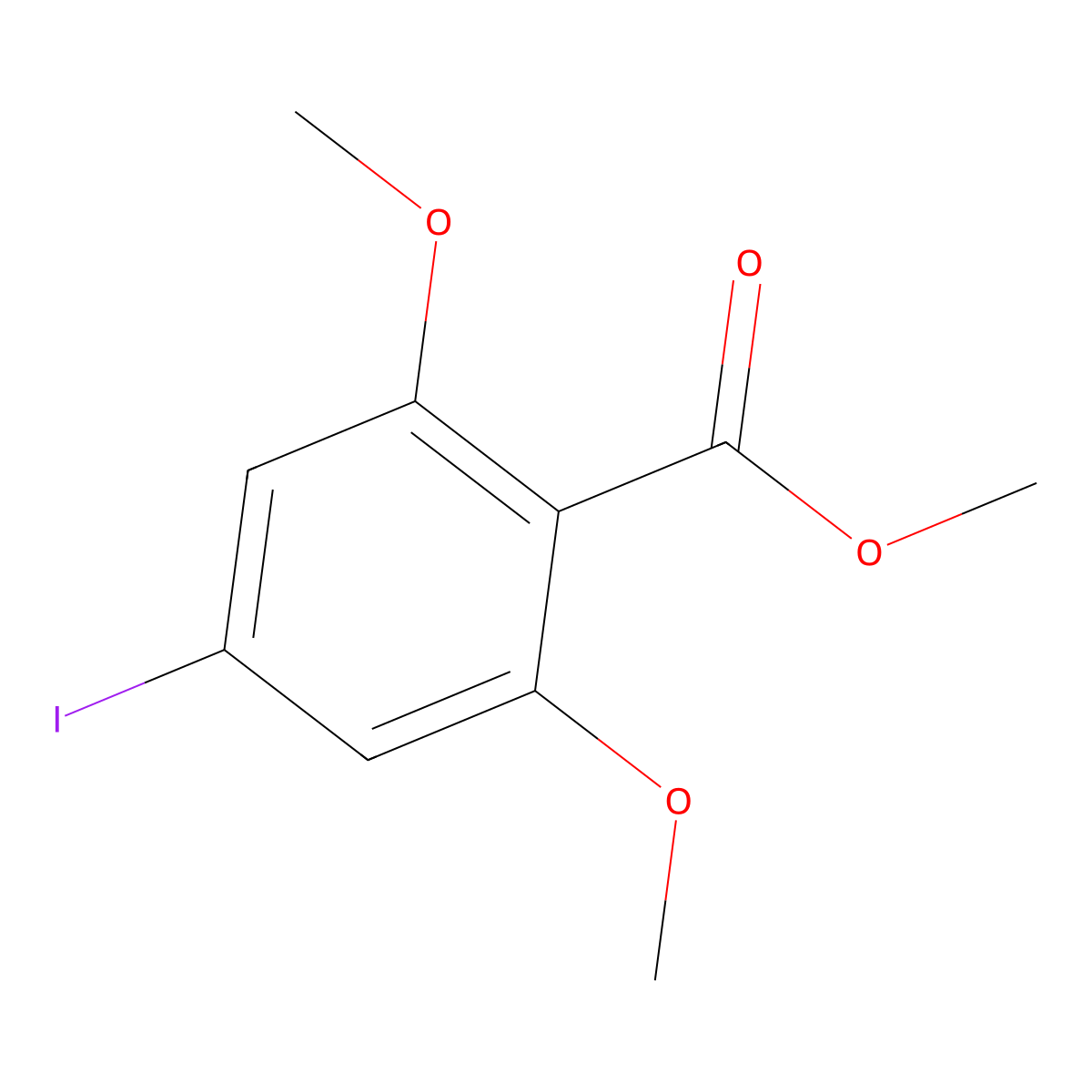 Methyl 4-iodo-2,6-dimethoxybenzoate molecular structure, CAS 1401110-37-9