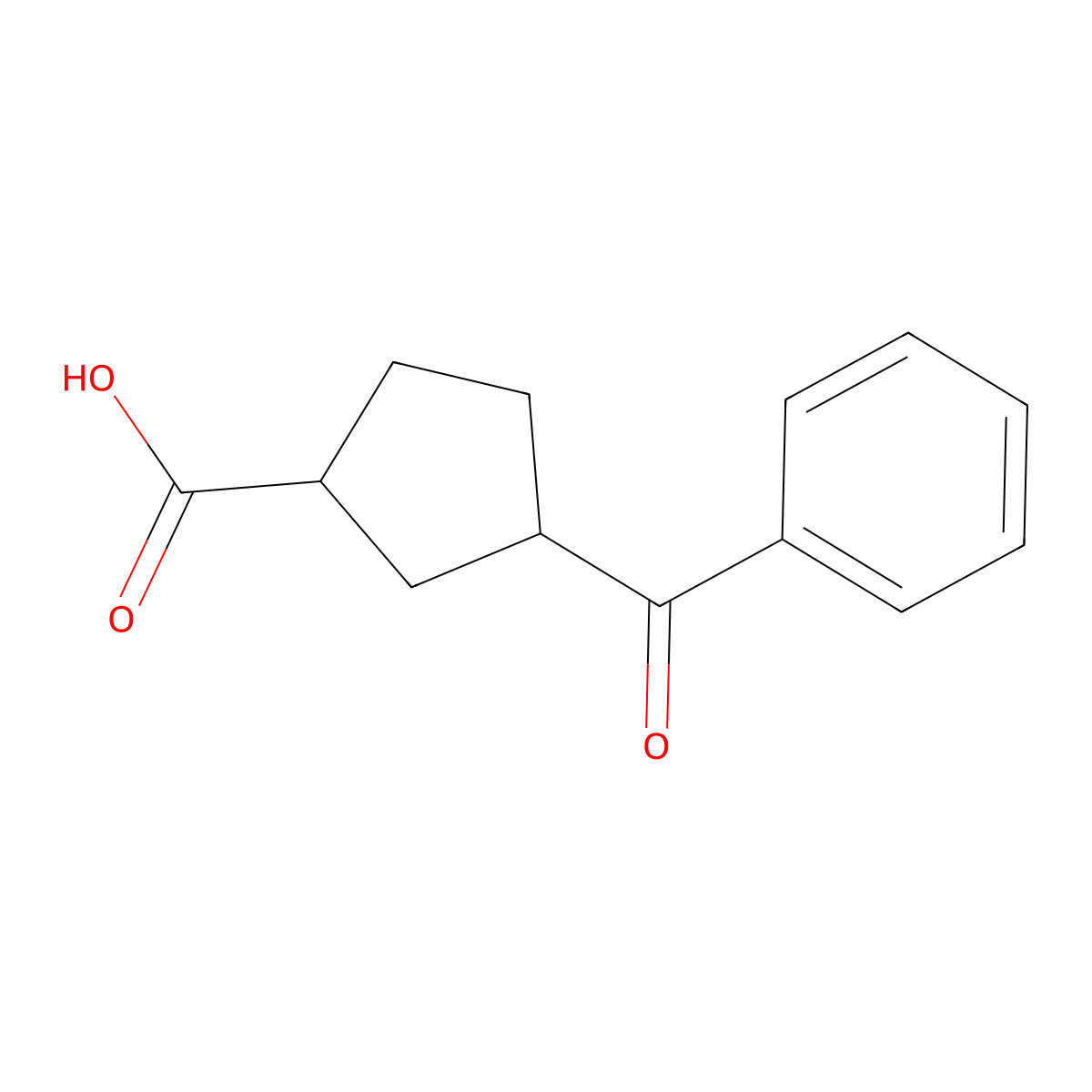 3-Benzoylcyclopentanecarboxylic acid molecular structure, CAS 1401113-67-4