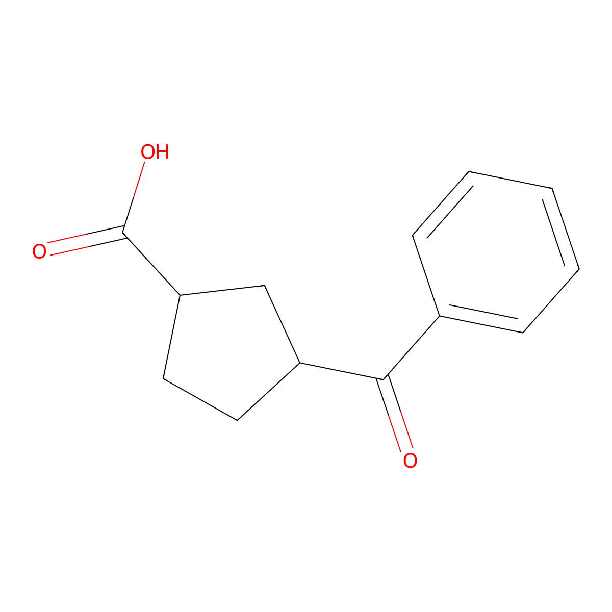 3-Benzoylcyclopentanecarboxylic acid molecular structure, CAS 1401113-67-4