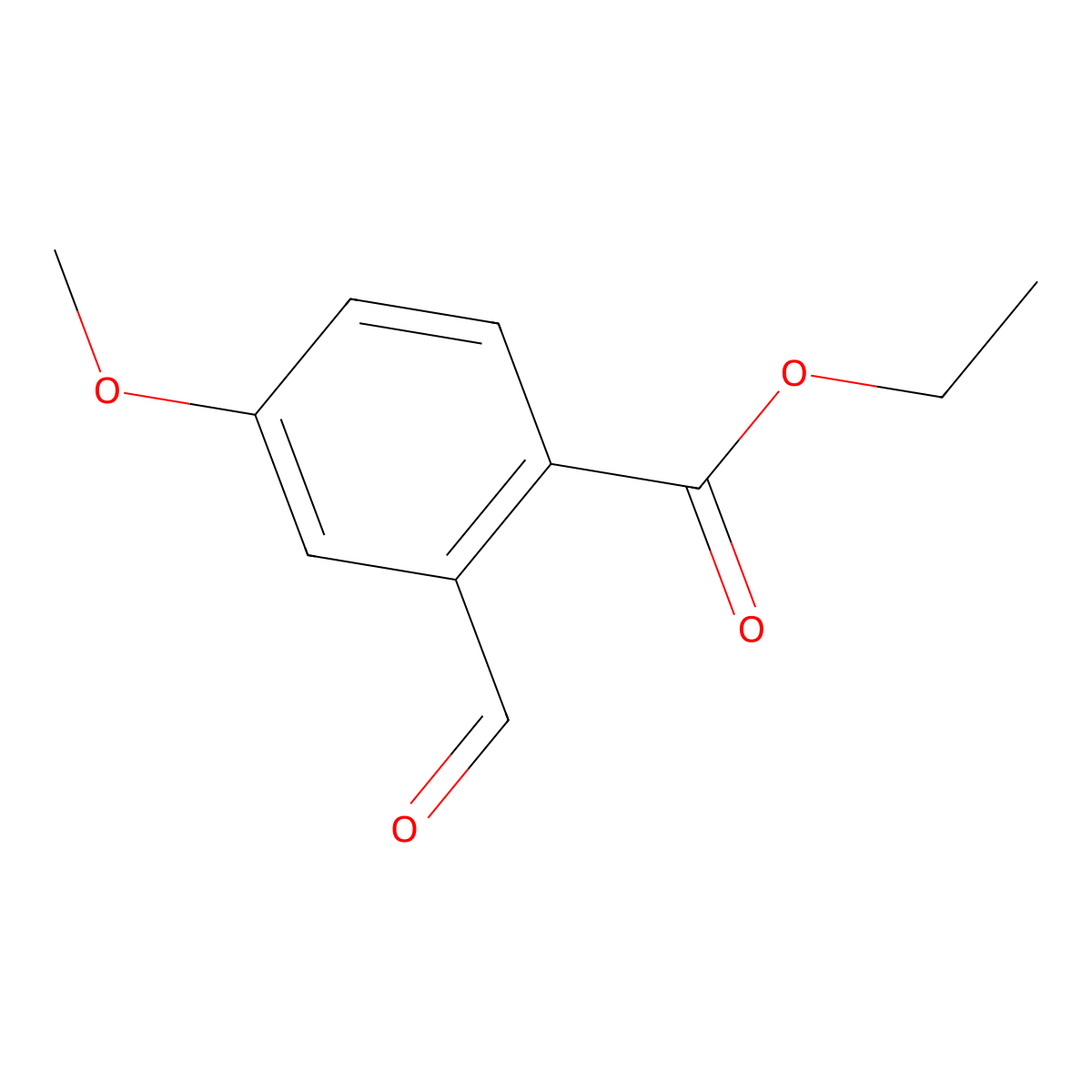 Ethyl 2-formyl-4-methoxybenzoate molecular structure, CAS 1401160-82-4