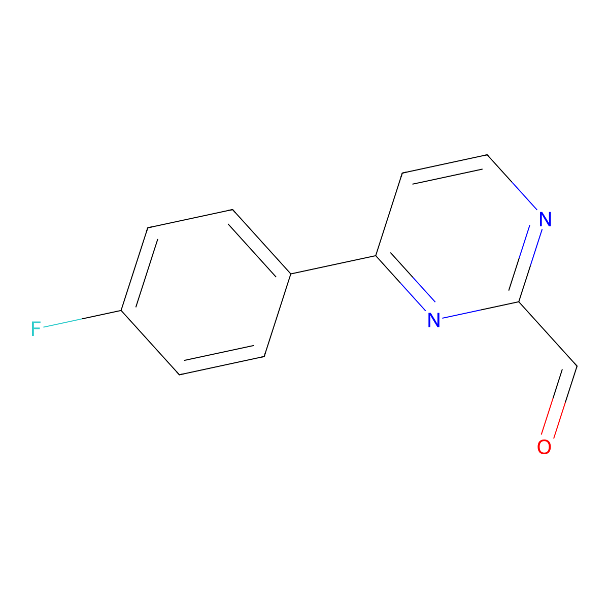 4-(4-Fluorophenyl)pyrimidine-2-carbaldehyde molecular structure, CAS 1401162-81-9
