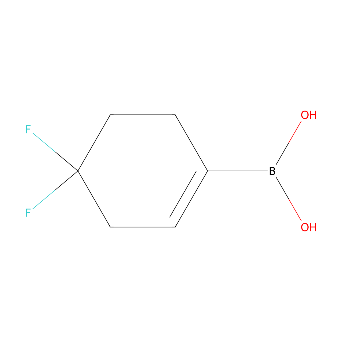 (4,4-Difluorocyclohex-1-en-1-yl)boronic acid molecular structure, CAS 1401165-15-8