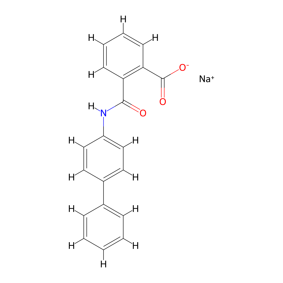 Kartogenin sodium molecular structure, CAS 1401168-39-5