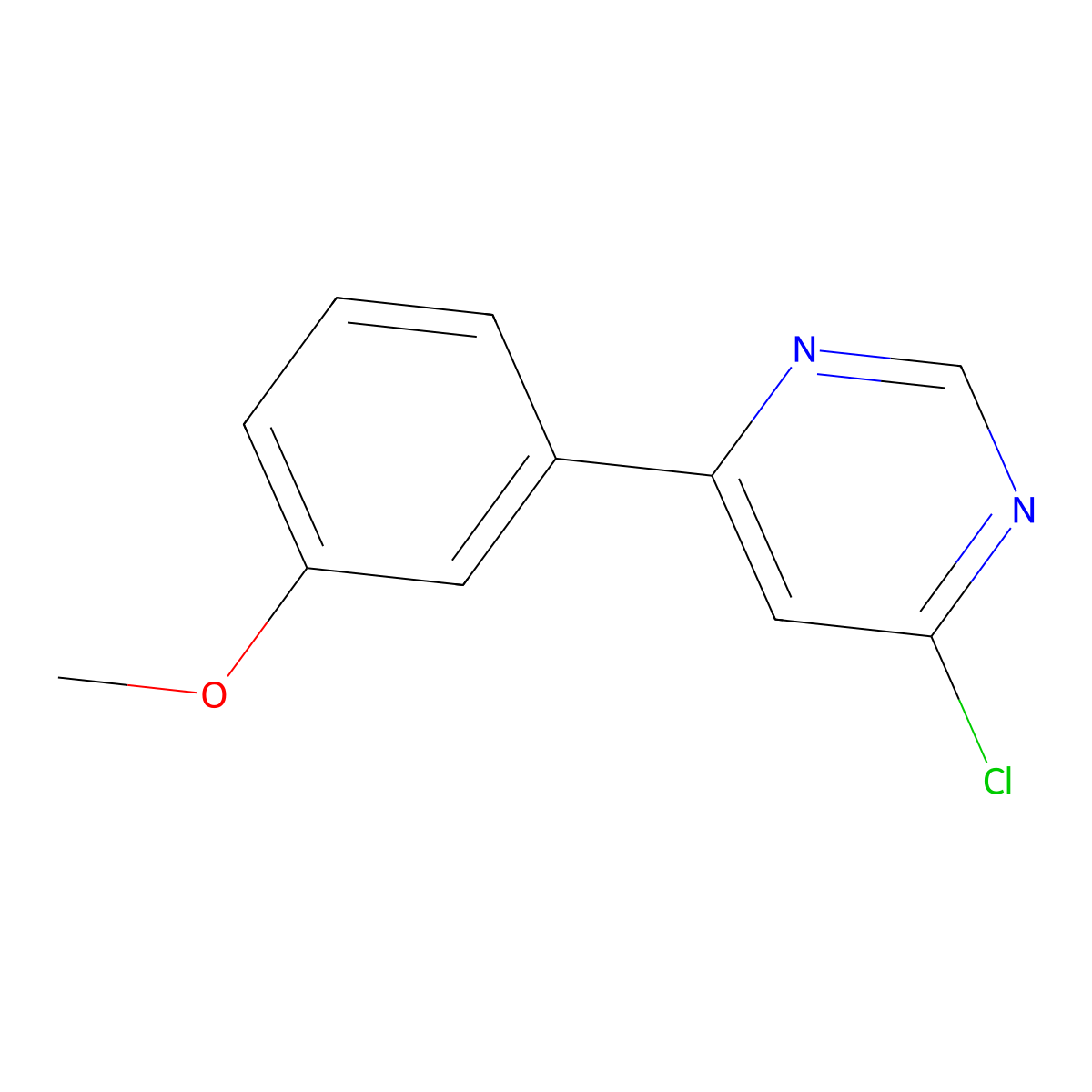 4-Chloro-6-(3-methoxyphenyl)pyrimidine molecular structure, CAS 140118-17-8