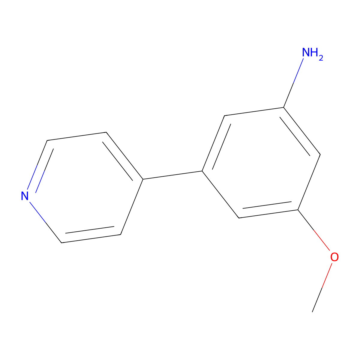 3-Methoxy-5-(pyridin-4-yl)aniline molecular structure, CAS 1401206-68-5