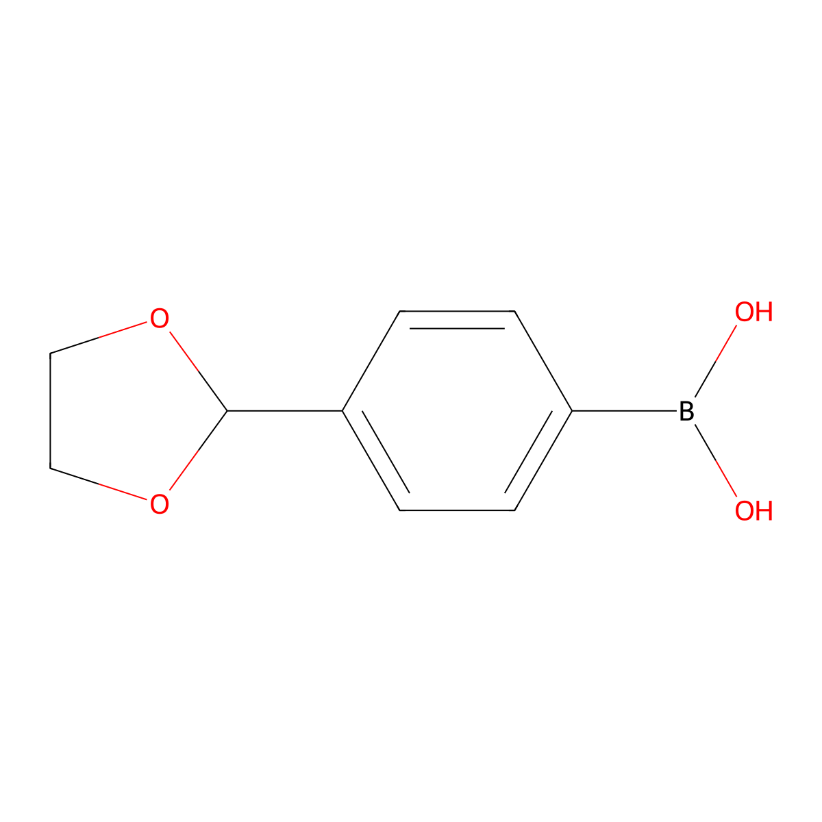 B-[4-(1,3-Dioxolan-2-yl)phenyl]boronic acid molecular structure, CAS 1401222-65-8