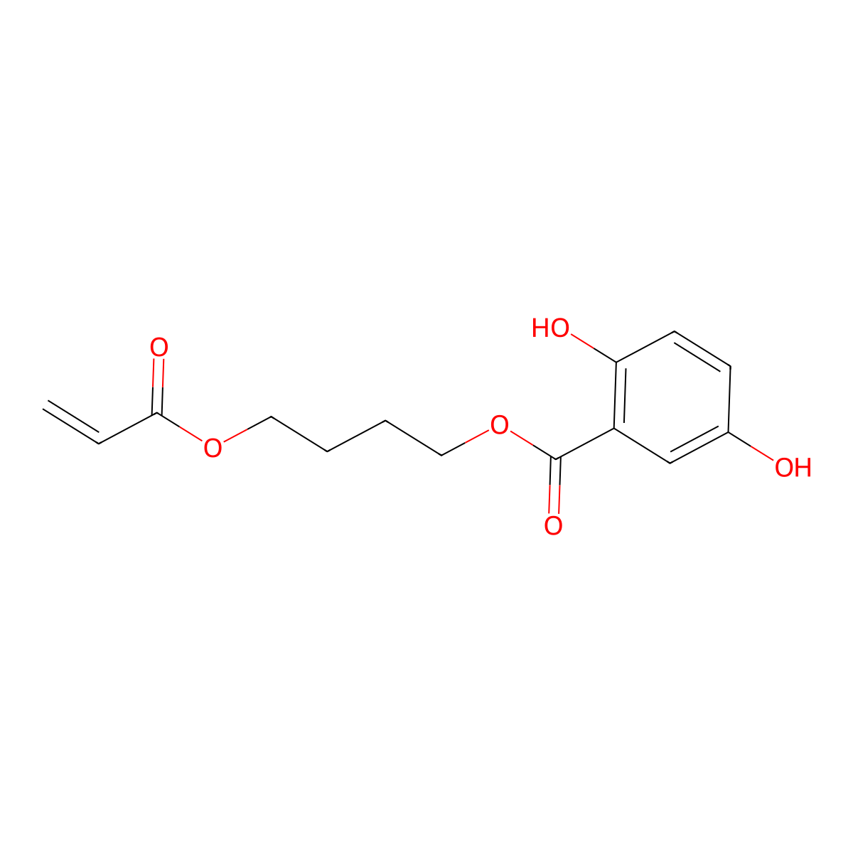 4-(Acryloyloxy)butyl 2,5-Dihydroxybenzoate molecular structure, CAS 1401243-64-8