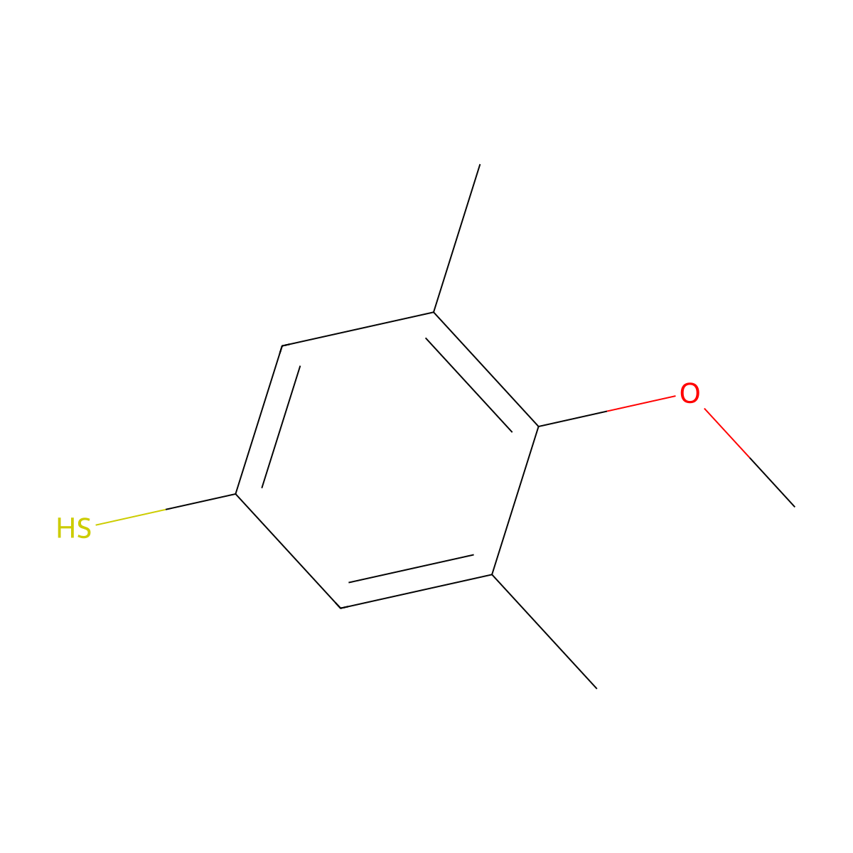 3,5-Dimethyl-4-methoxythiophenol molecular structure, CAS 140131-92-6
