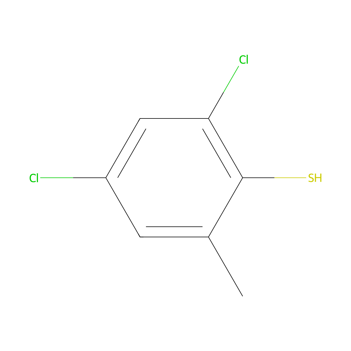2,4-Dichloro-6-methylthiophenol molecular structure, CAS 140131-93-7