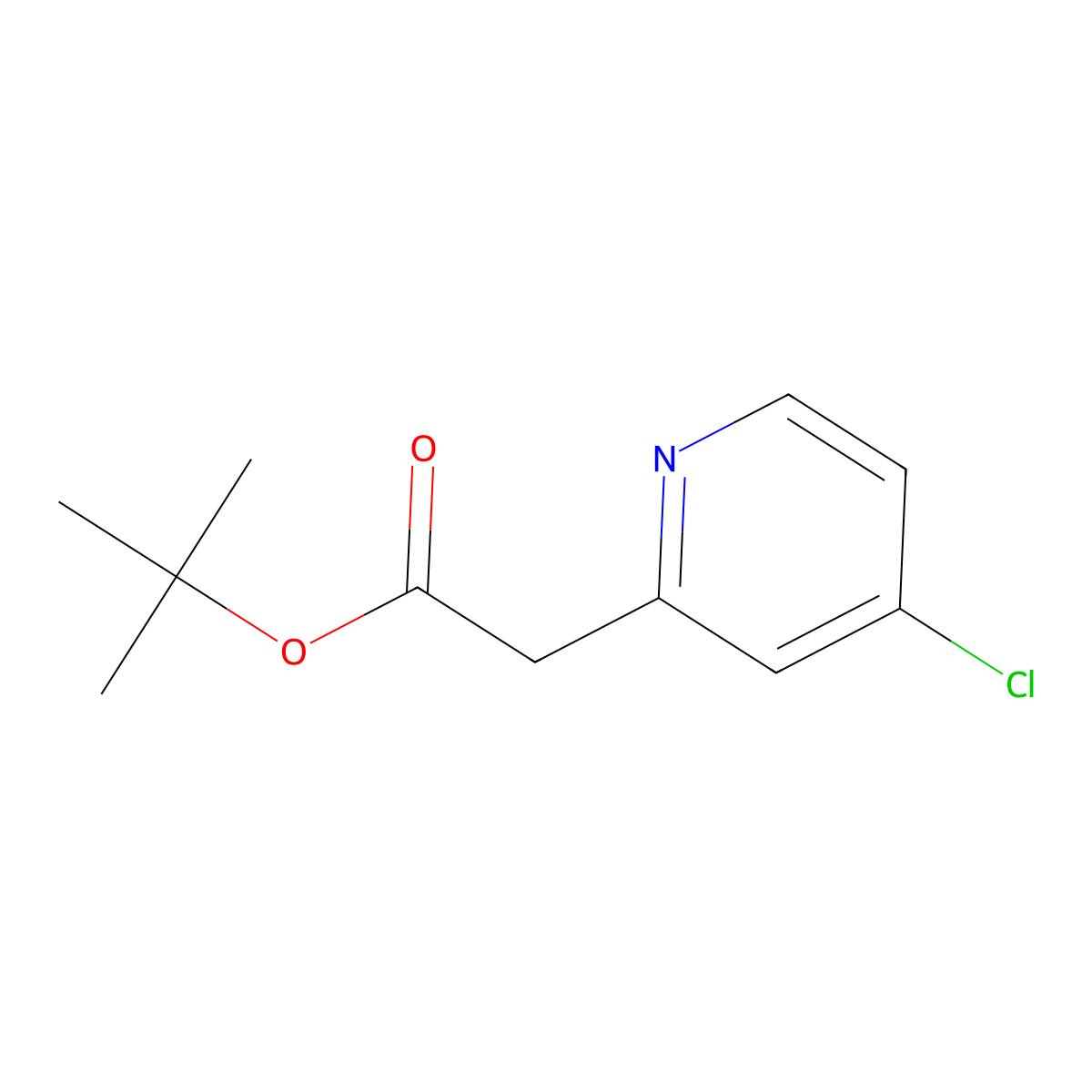 Tert-butyl 2-(4-chloropyridin-2-yl)acetate molecular structure, CAS 1401311-25-8