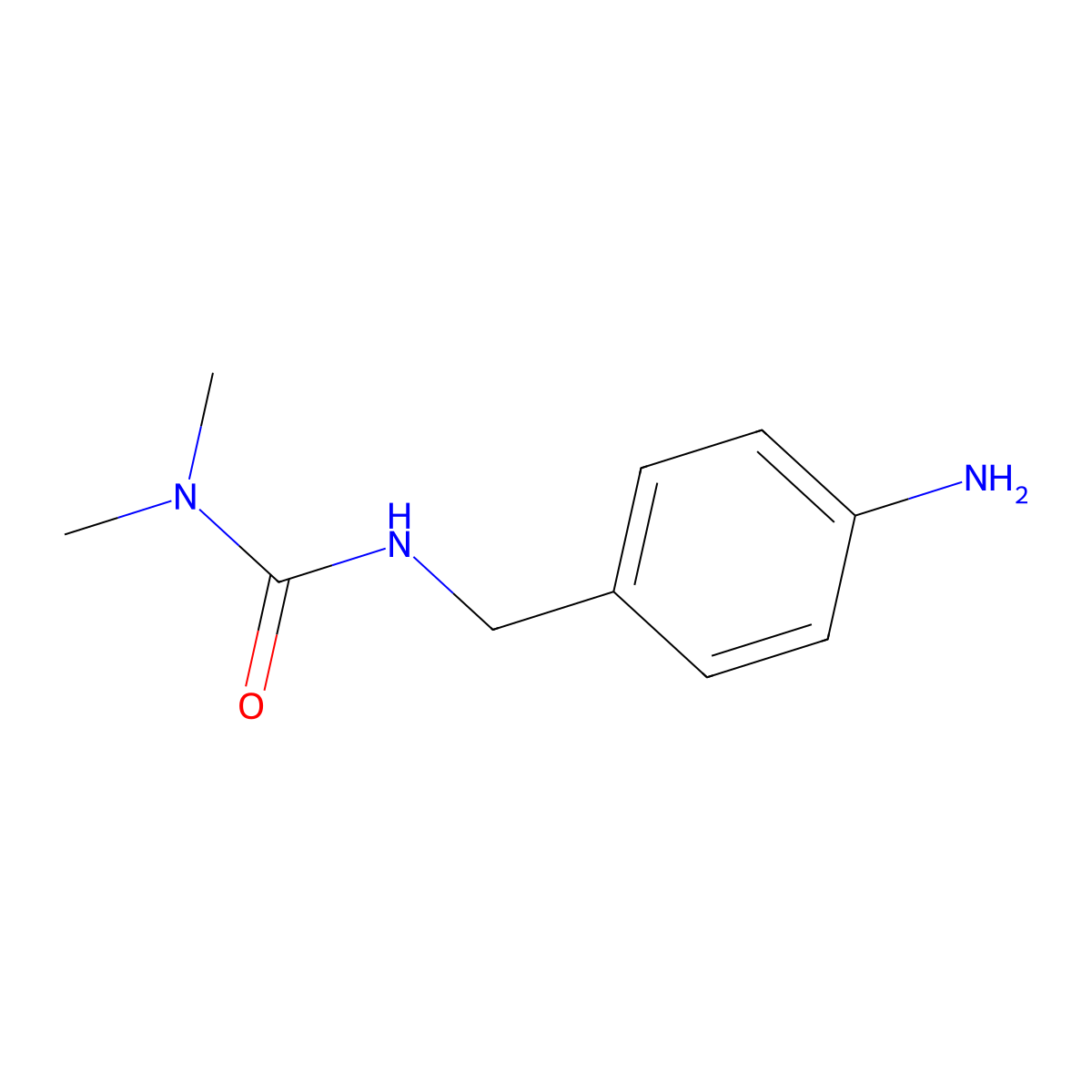 1-[(4-Aminophenyl)methyl]-3,3-dimethylurea molecular structure, CAS 1401313-12-9