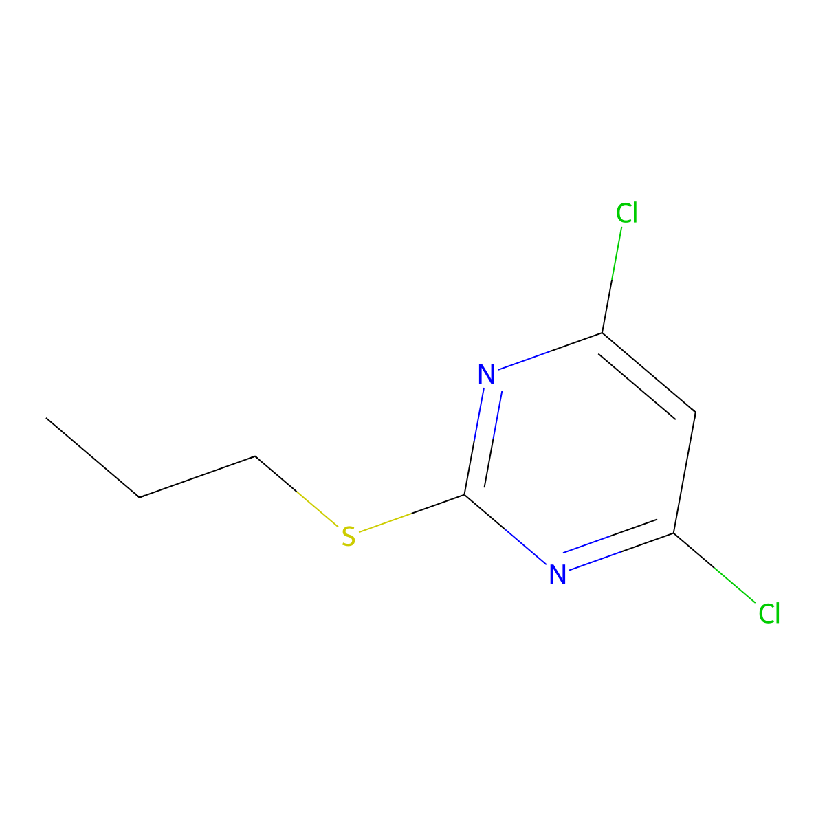 4,6-Dichloro-2-(propylsulfanyl)pyrimidine molecular structure, CAS 1401318-10-2